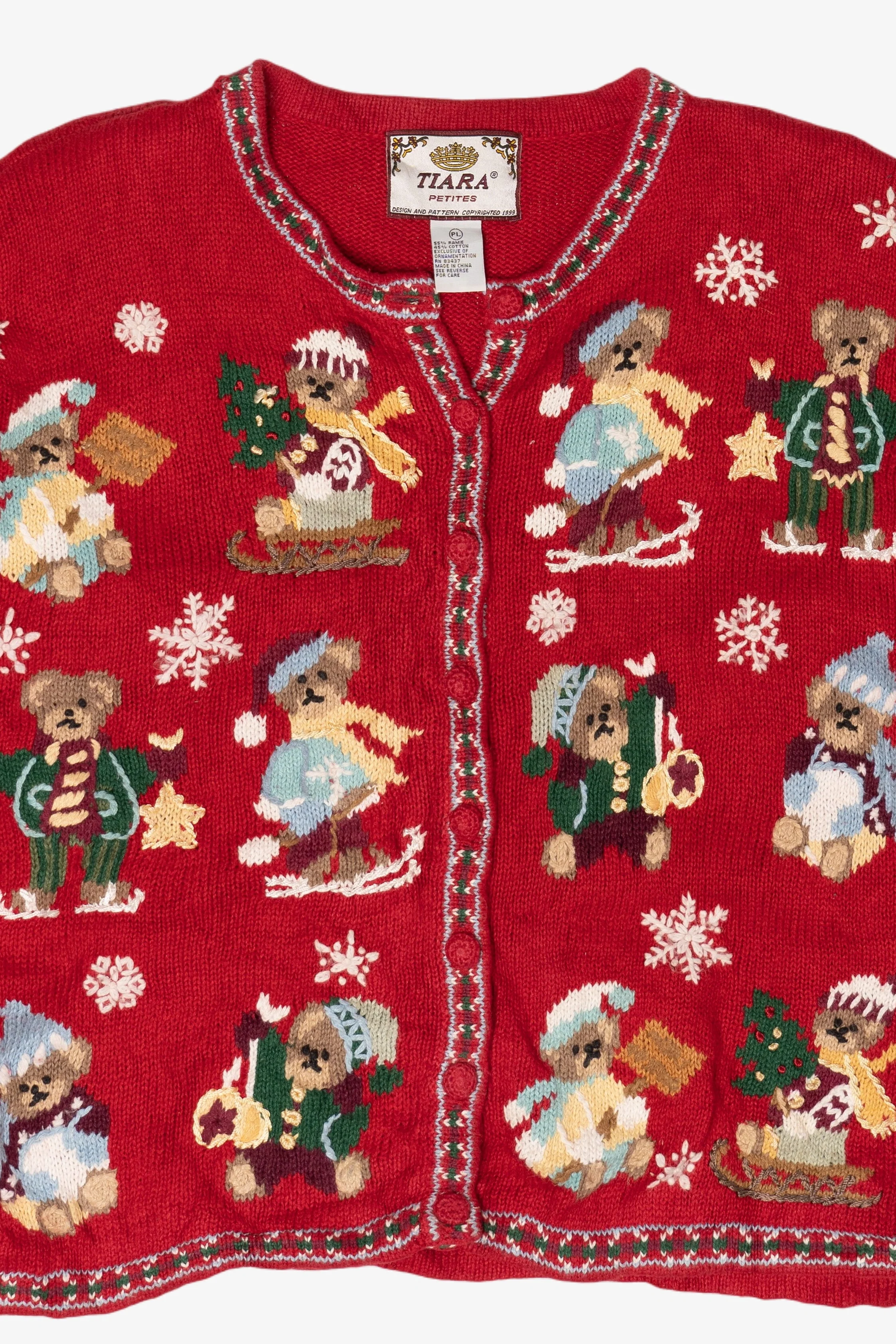 Vintage Tiara Bears Ugly Christmas Sweater (1990s) - Image 2