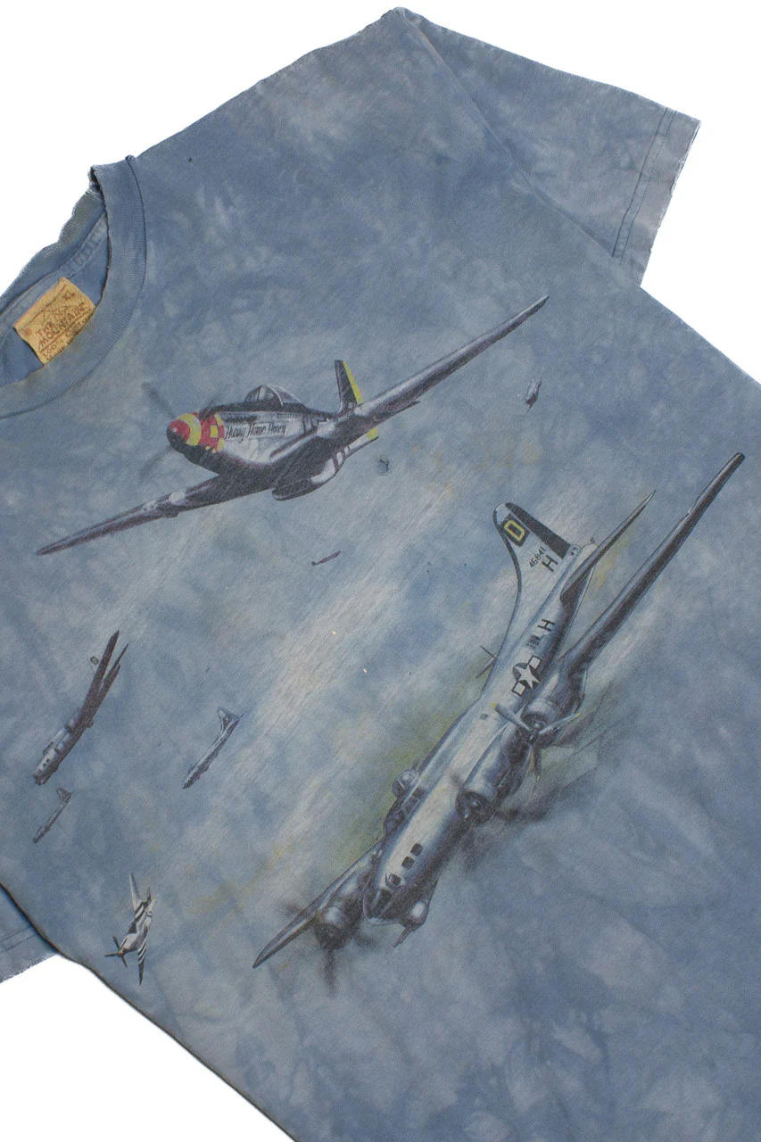 Vintage Tie Dye Airplane T-Shirt (1990s) 8303