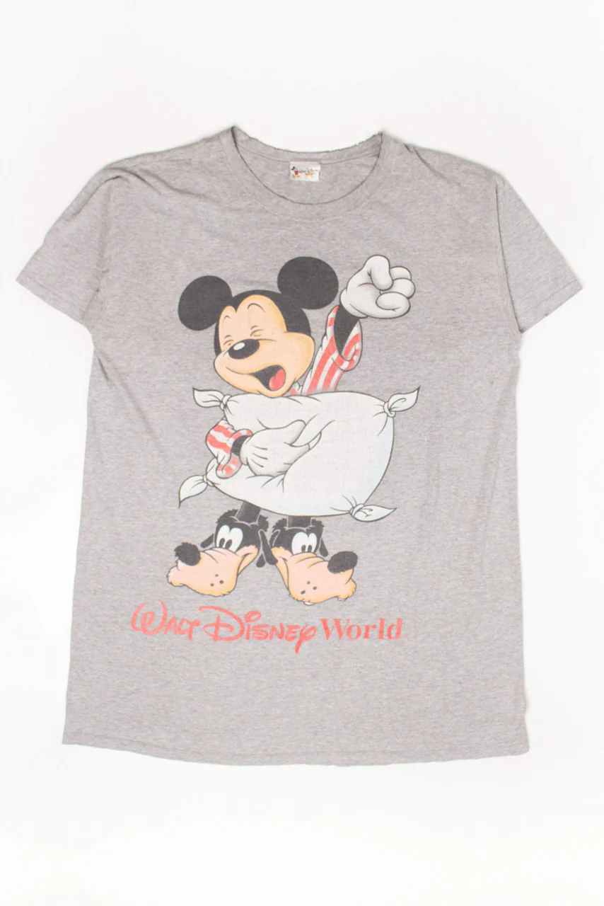 Vintage Tired Mickey Walt Disney World T-Shirt Nightgown (1990s) - Image 2