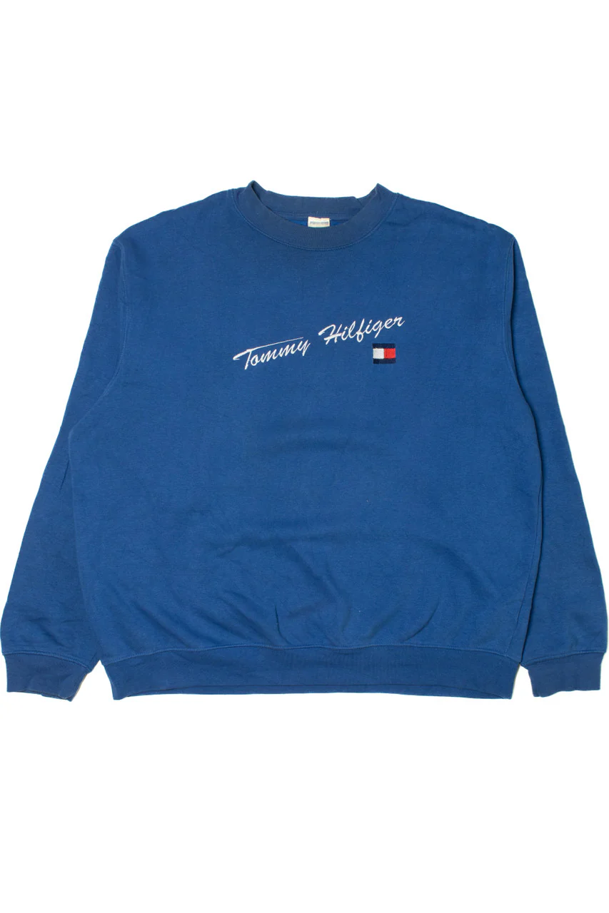 Vintage Tommy Hilfiger Embroidered Logo Sweatshirt - Image 2