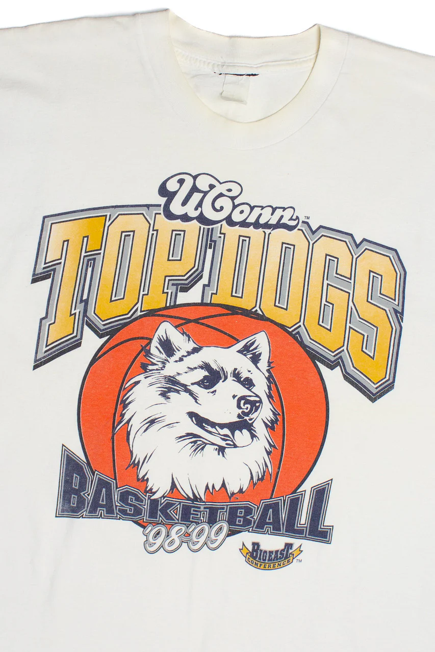 Vintage "UConn Top Dogs Basketball '98-'99" T-Shirt
