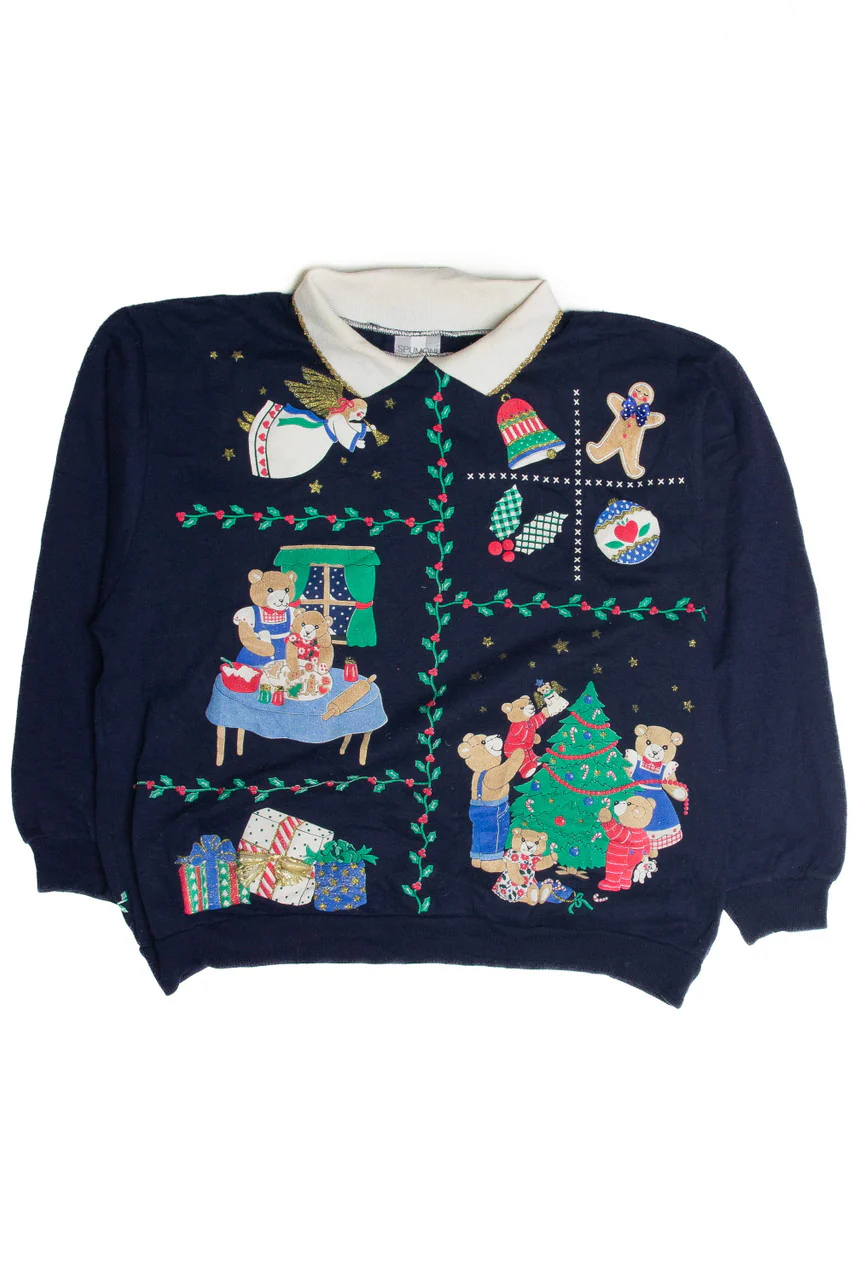 Vintage Ugly Christmas Sweatshirt 60965 - Image 2