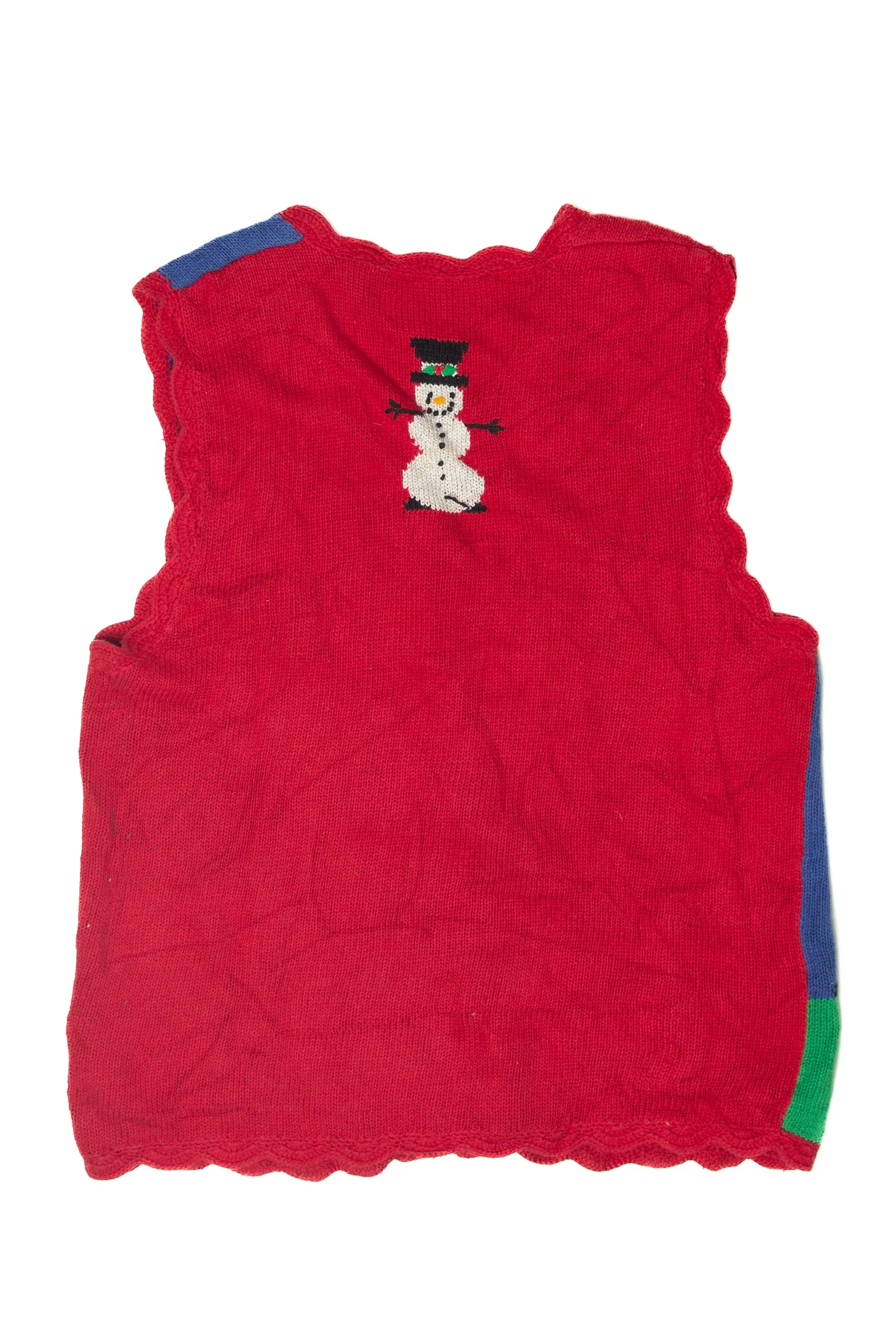 Vintage Ugly Frosty The Snowman Ingredients Christmas Vest (1990s) - Image 3