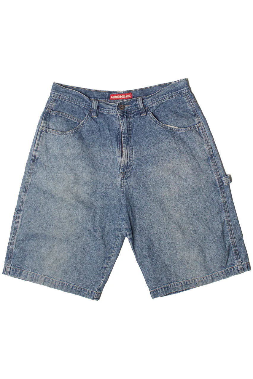 Vintage Union Bay Medium Wash Denim Carpenter Shorts (1990s) - Image 4