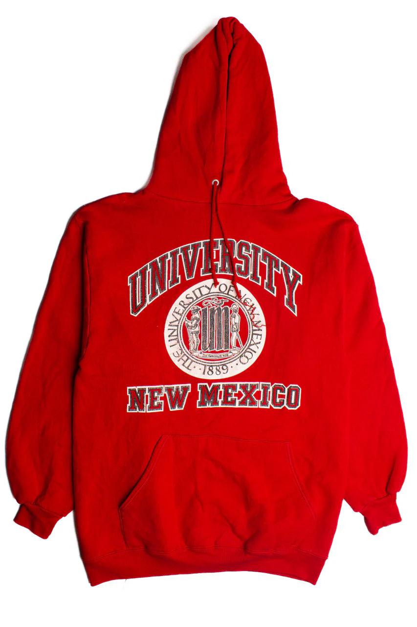 Vintage University Of New Mexico Hooded Sweatshirt (1980s) 8733 - Image 2