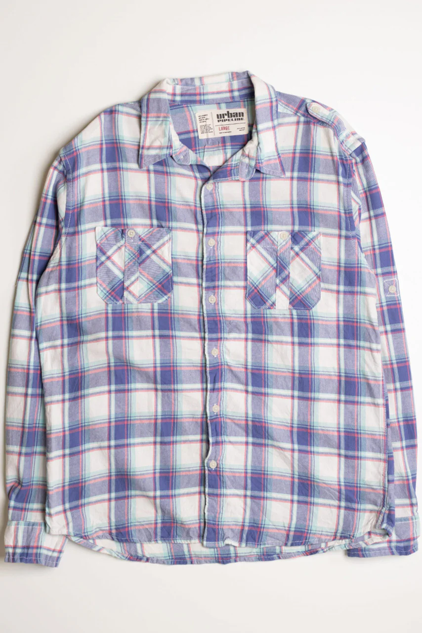 Vintage Urban Pipeline Flannel Shirt 2 - Image 3