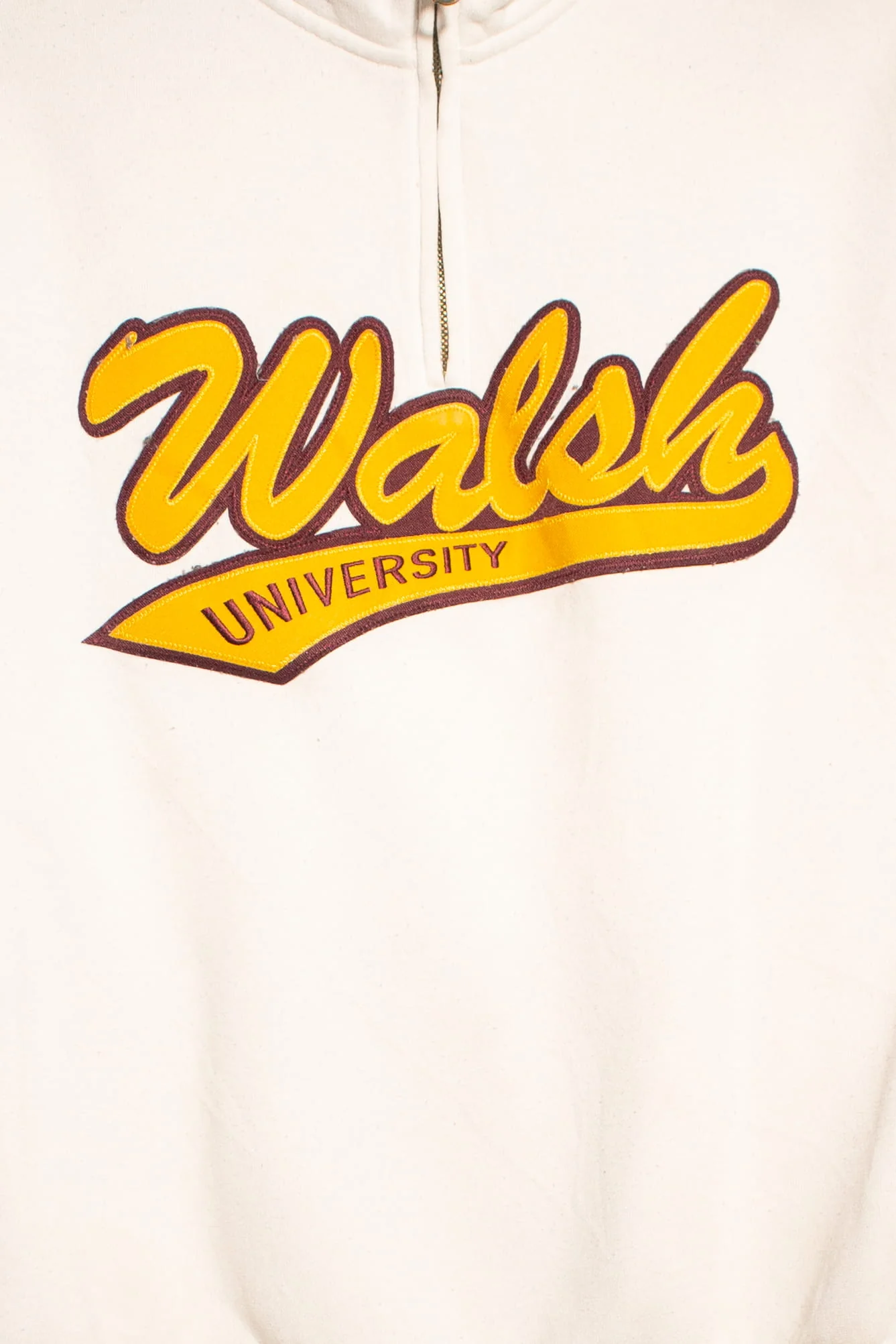 Vintage Walsh University Quarter Zip Sweatshirt (2000s) - Image 2