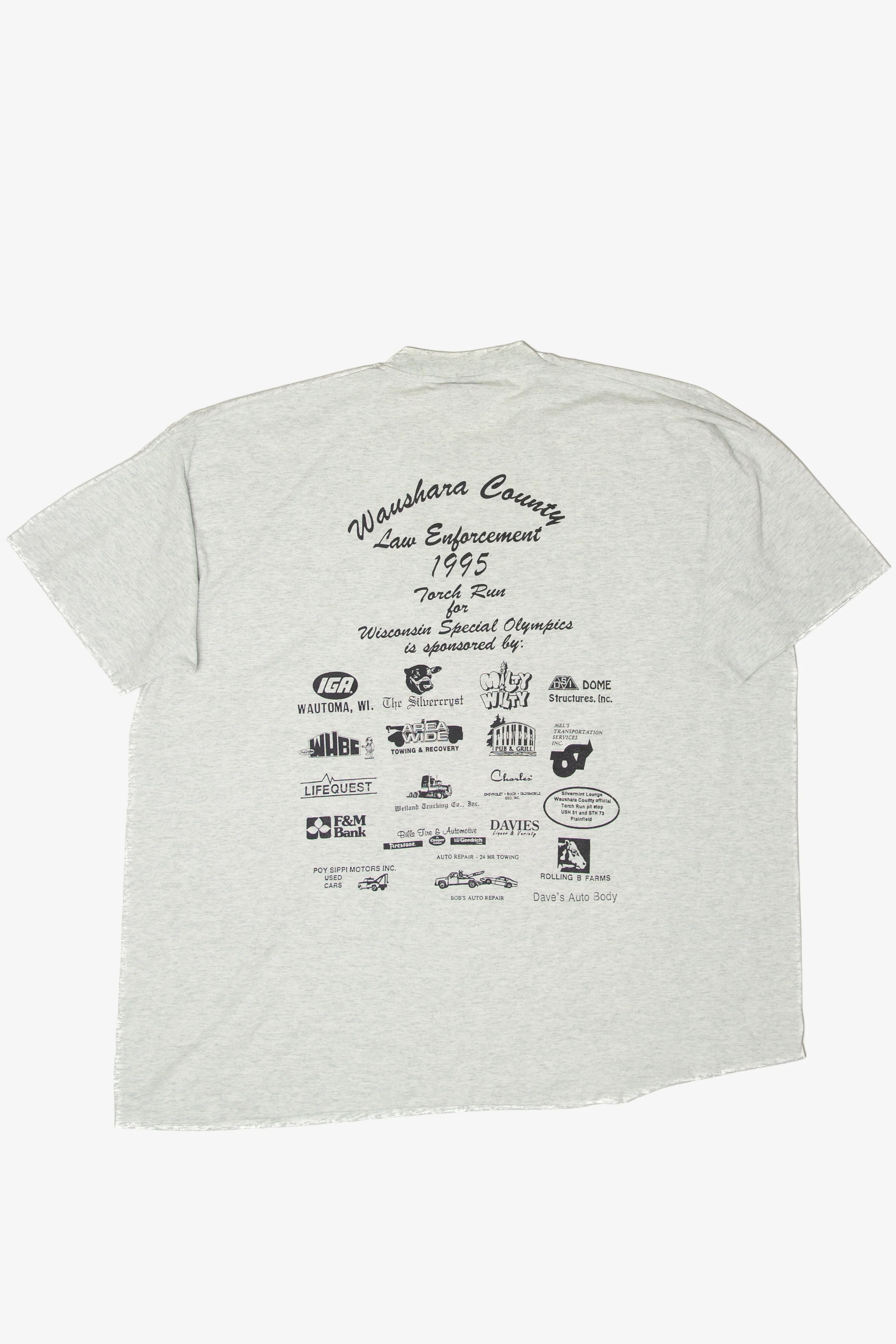 Vintage Waushara County Deputy Sheriffs Association T-Shirt (1990s) - Image 2