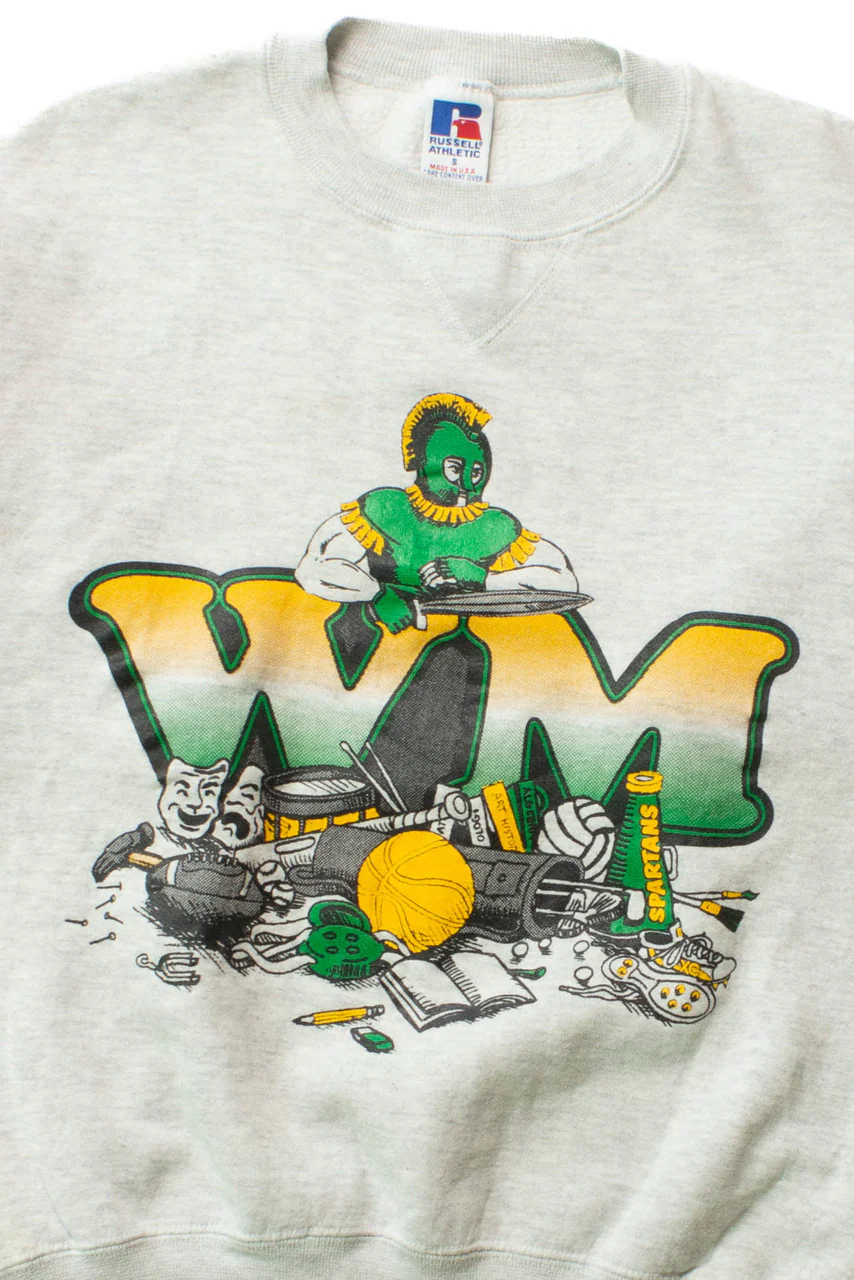 Vintage West Michigan Spartans Sweatshirt (1990s) - Image 2