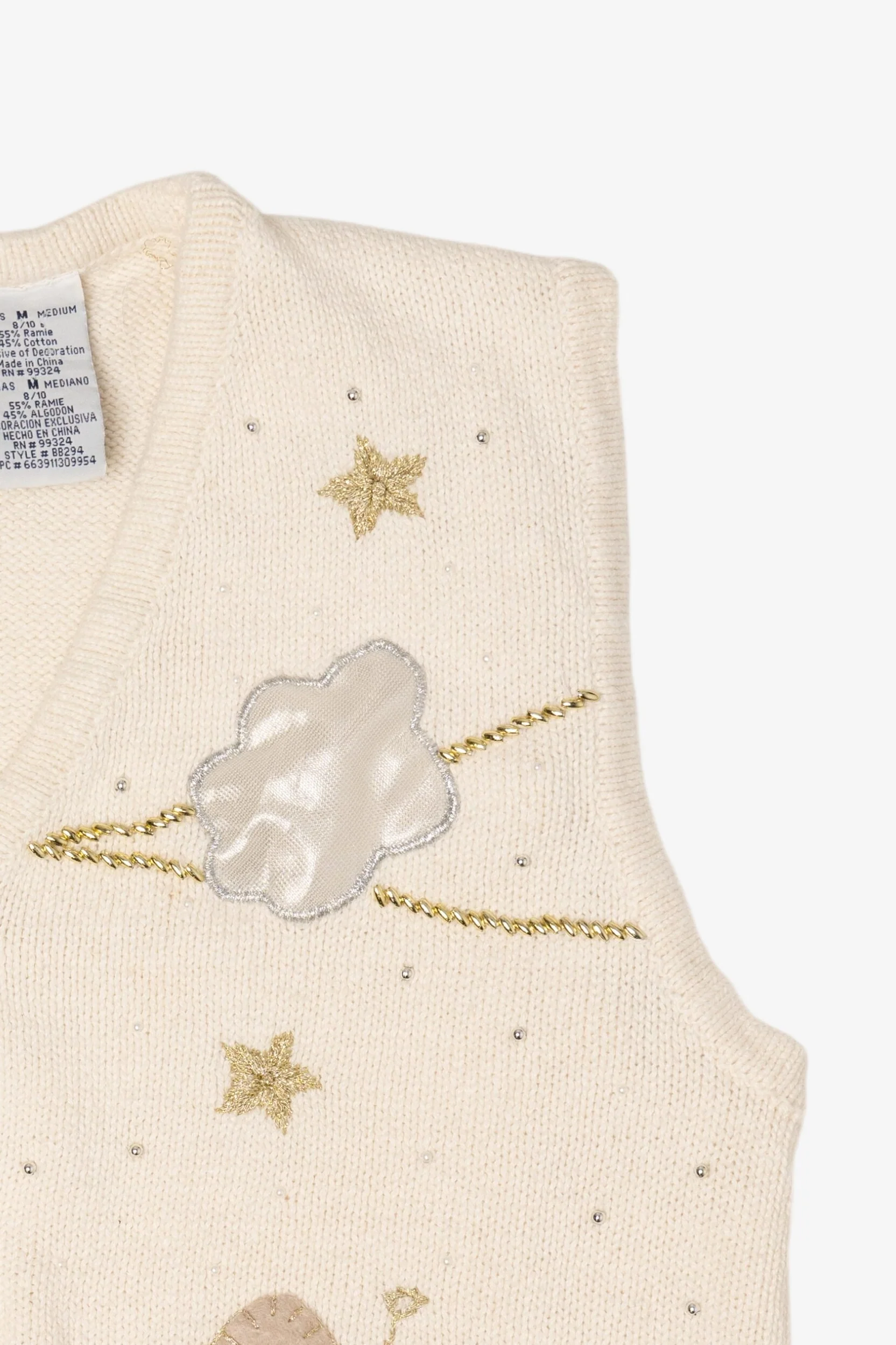 Vintage White Bobbie Brooks Angels Ugly Christmas Vest (1990s) - Image 7
