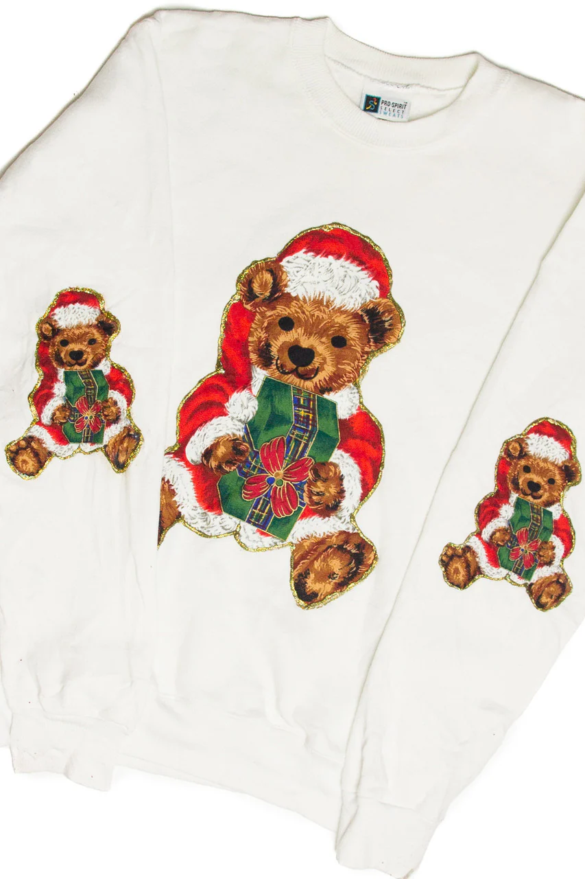 Vintage White Holiday Sweatshirt 63147 - Image 3
