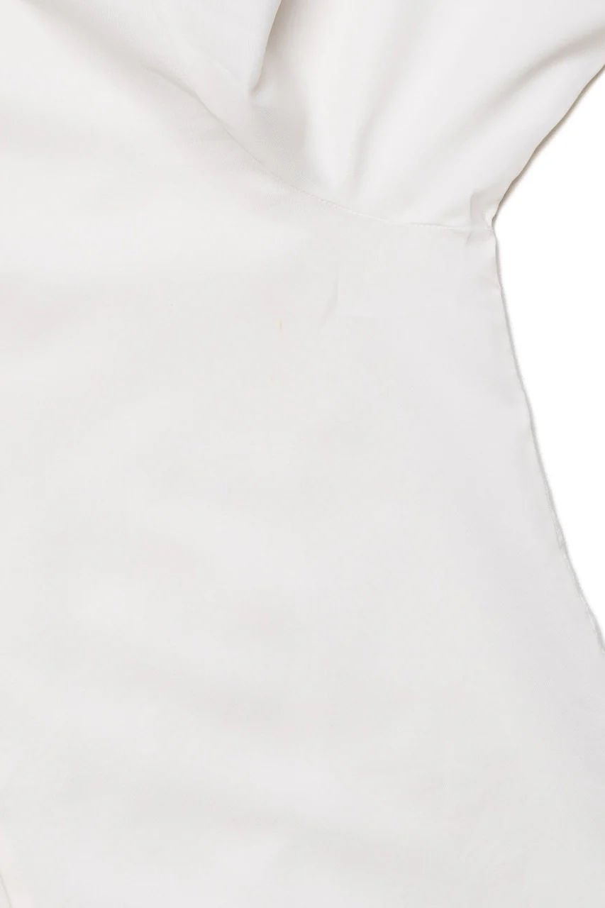 Vintage White Lacey Collar Judy Bond Top - Image 3