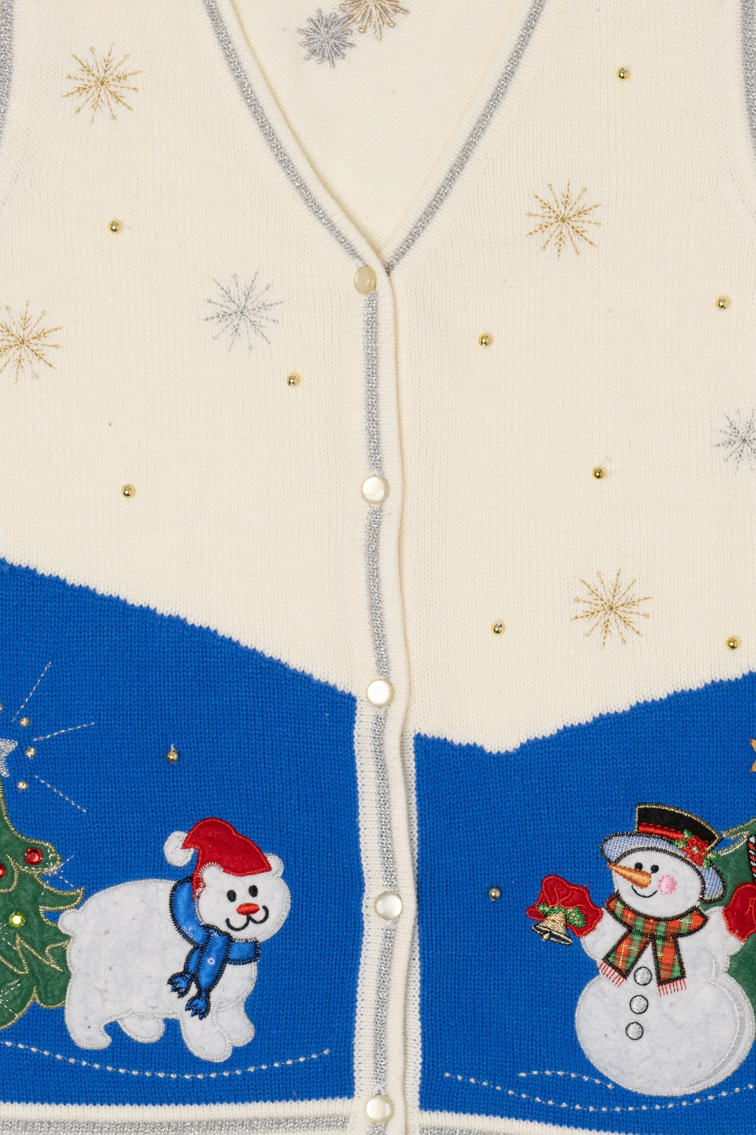 Vintage White Stag Ugly Christmas Vest (2000s) - Image 4