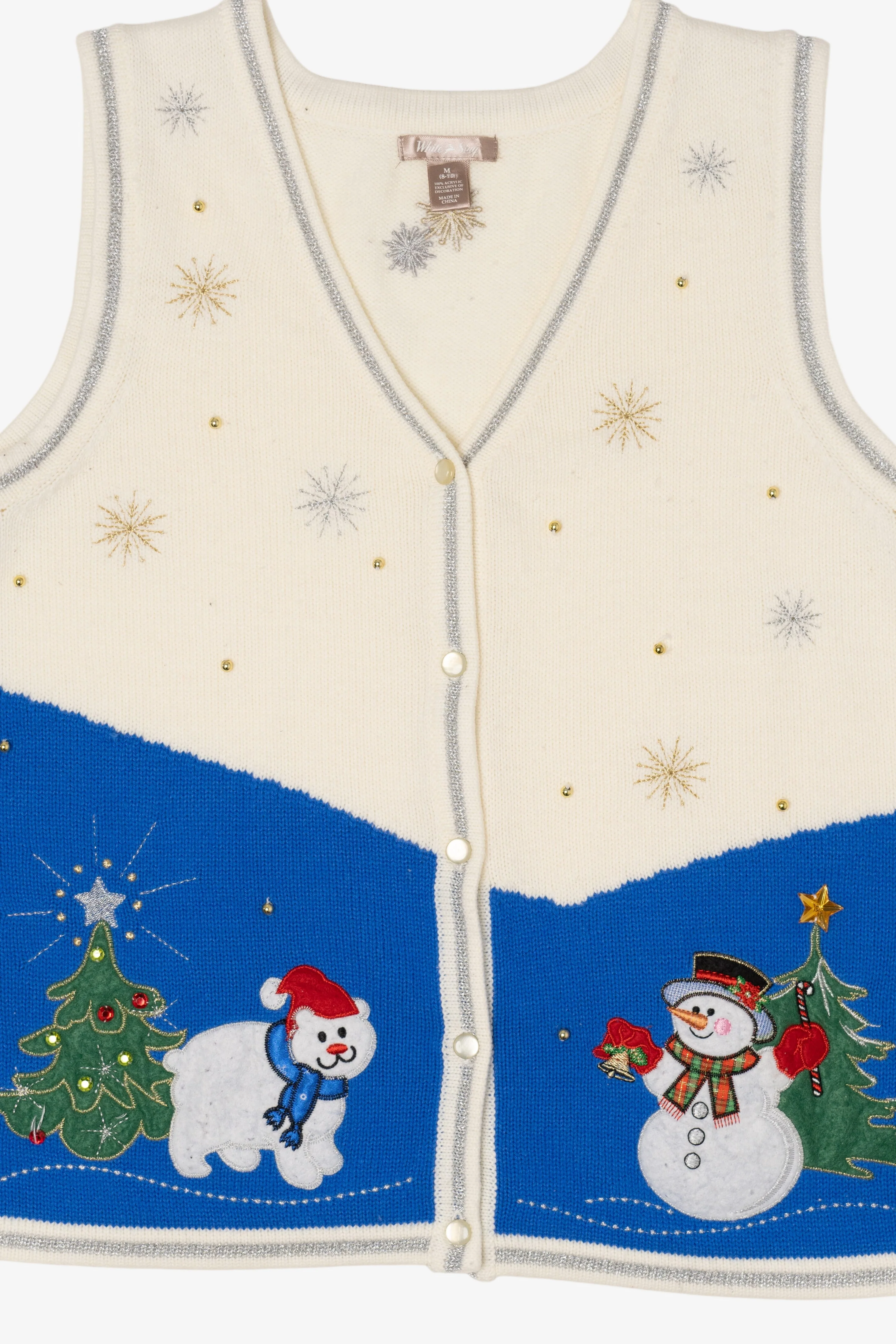 Vintage White Stag Ugly Christmas Vest (2000s) - Image 5