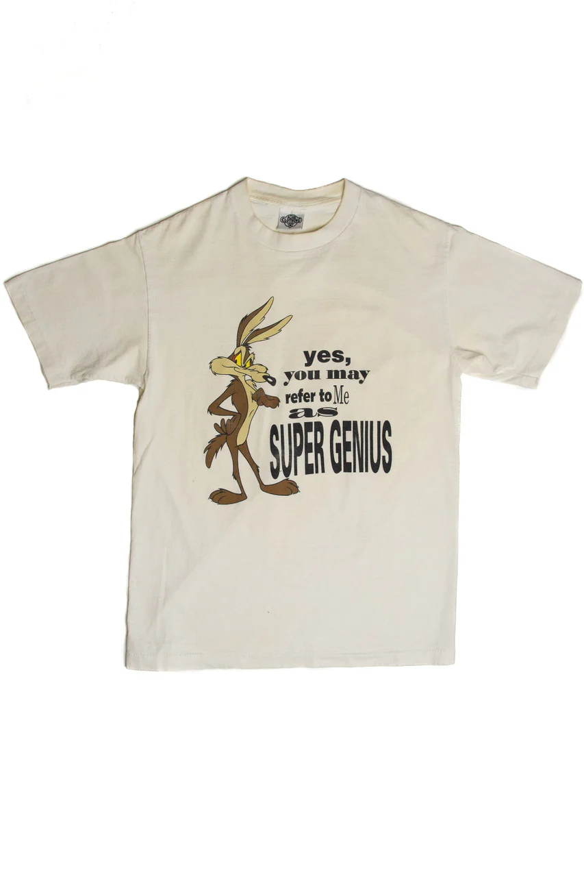 Vintage Wile E. Coyote Super Genius T-Shirt - Image 3