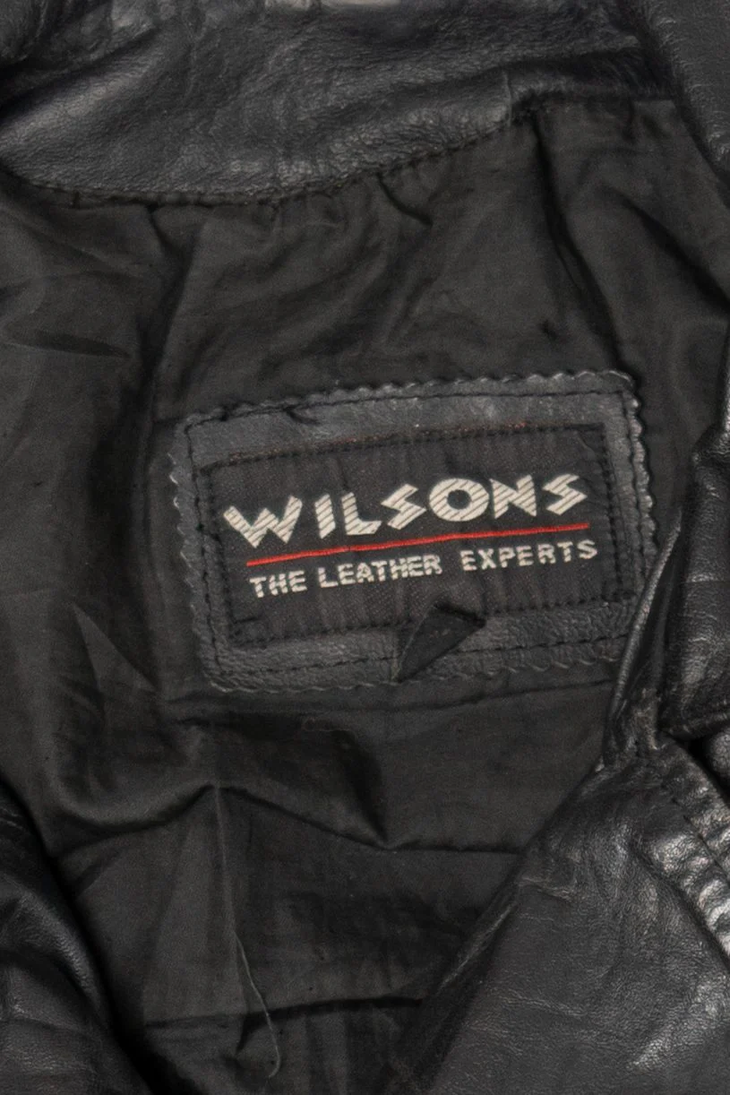 Vintage Wilson Leather Motorcycle Jacket (1990s) - Image 3