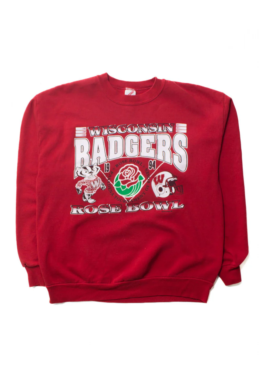 Vintage Wisconsin Badgers Rose Bowl Sweatshirt (1994) 2 - Image 2