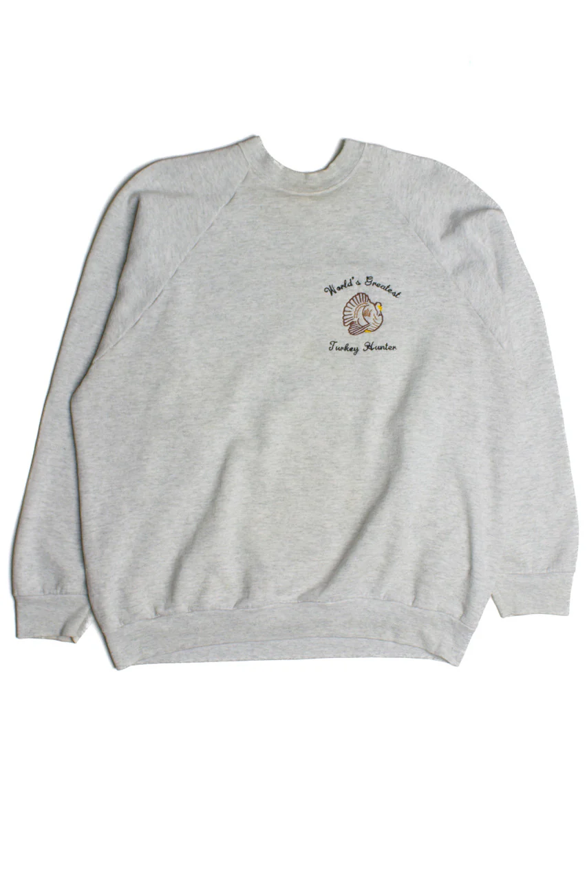 Vintage "World's Greatest Turkey Hunter" Sweatshirt (1980s) - Image 2