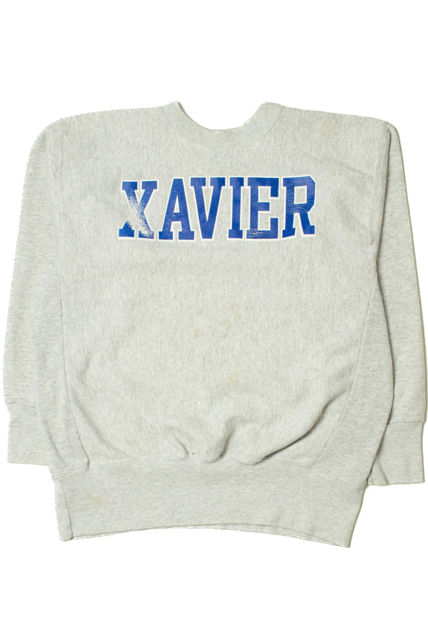 Vintage Xavier Spellout Sweatshirt - Image 2