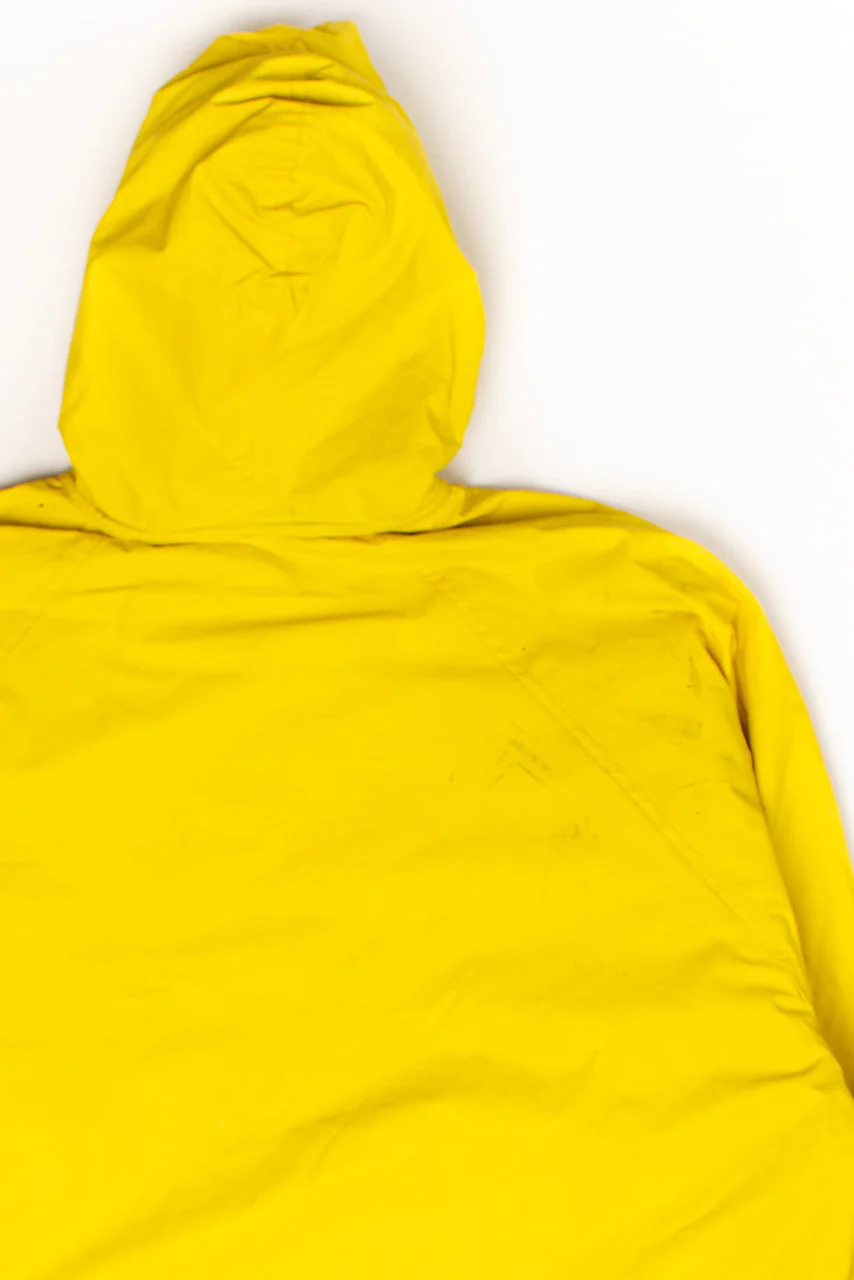 Vintage Yellow Pastel Plaid Insulated Rain Jacket - Image 3