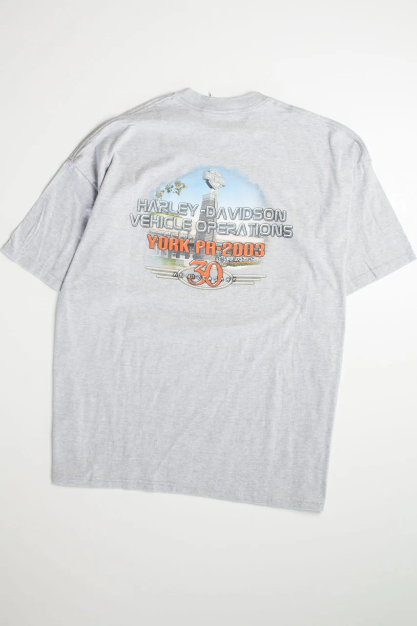 Vintage York PA Harley Davidson T-Shirt - Image 3