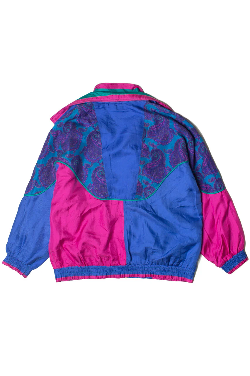 Vivid Paisley Silk Land 90s Jacket - Image 2