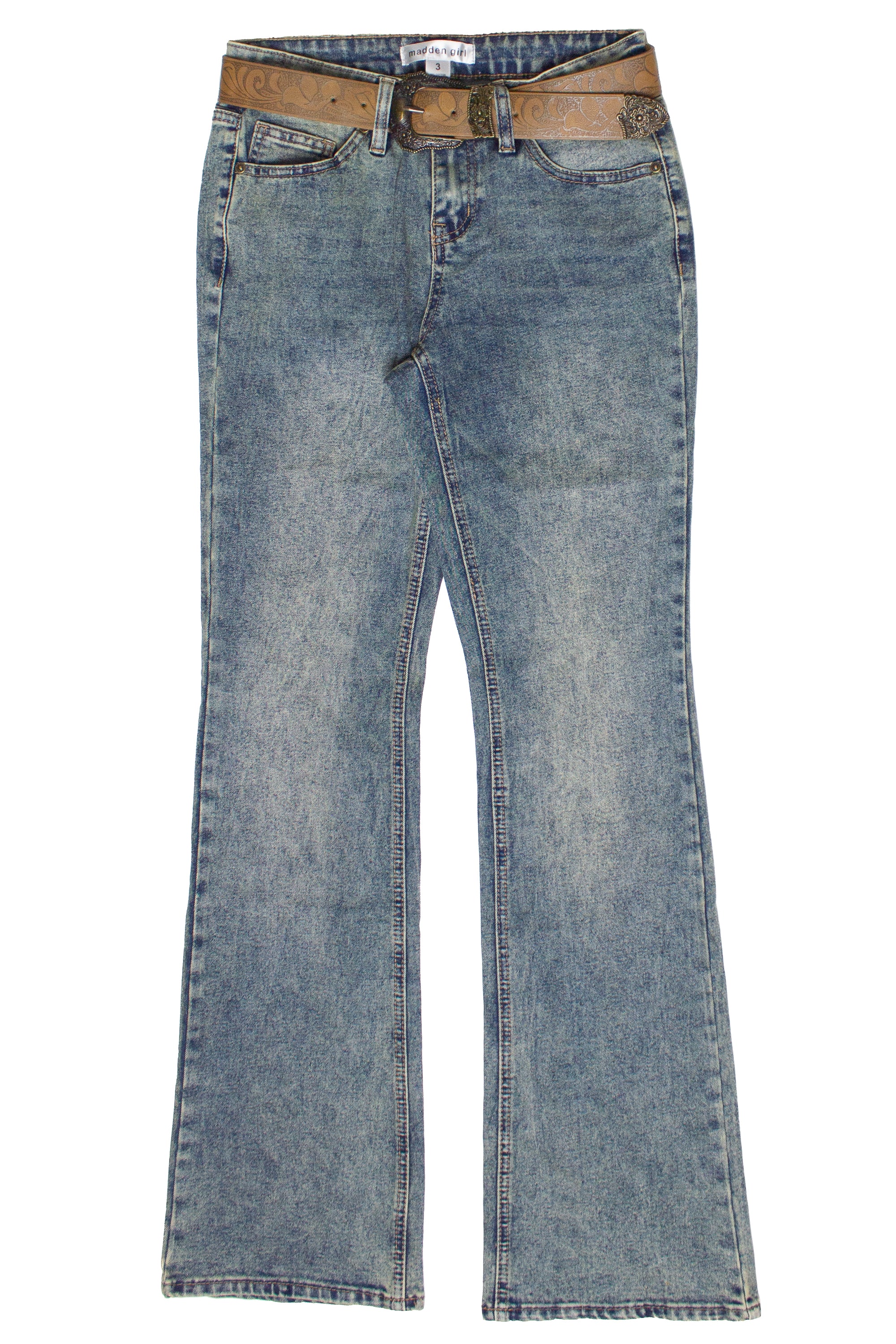 Western Belt Bootleg Jeans - Image 4