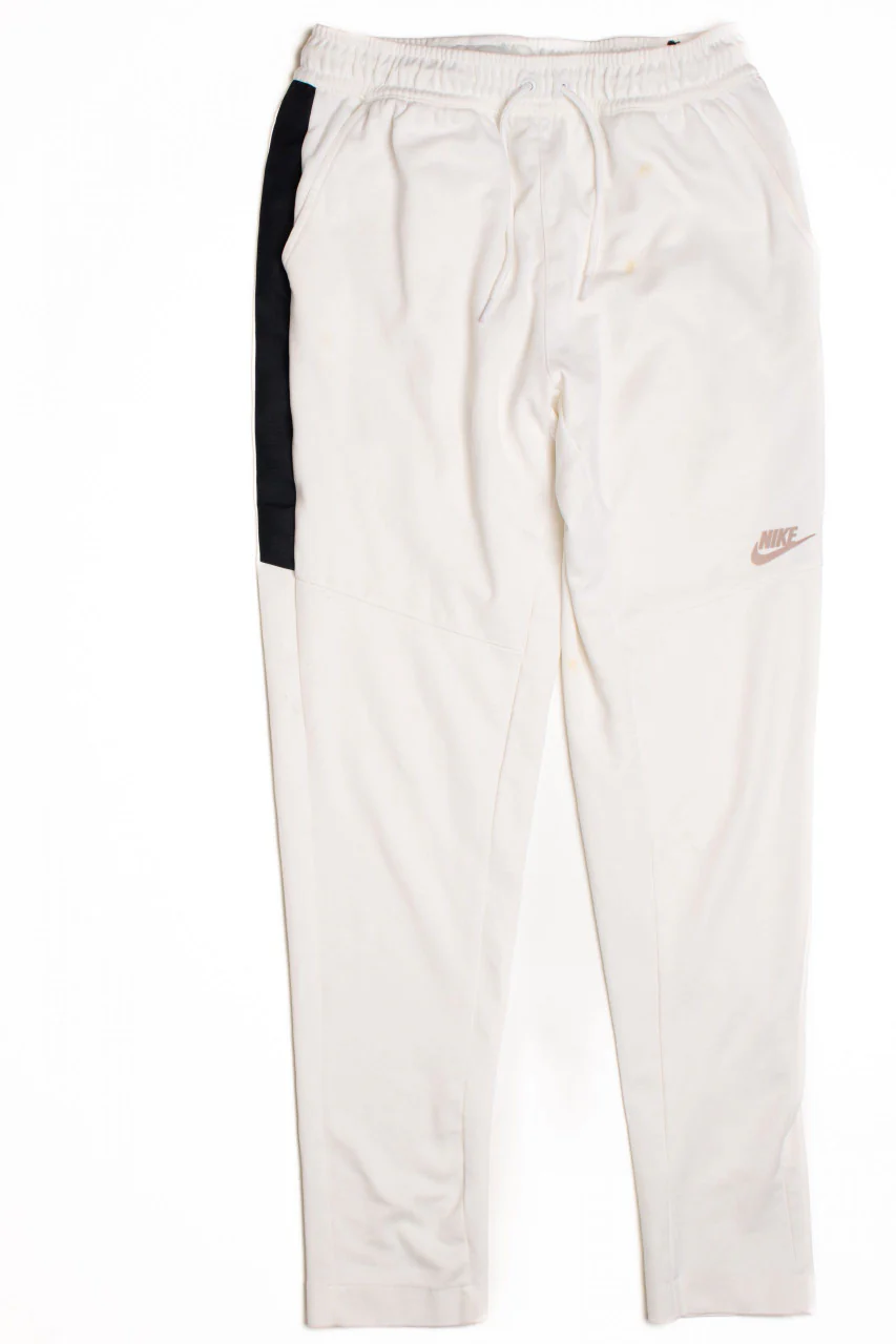 White Vintage Nike Track Pants - Image 2