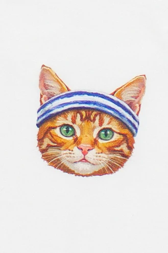 Workout Kitty Ringer Tee - Image 3