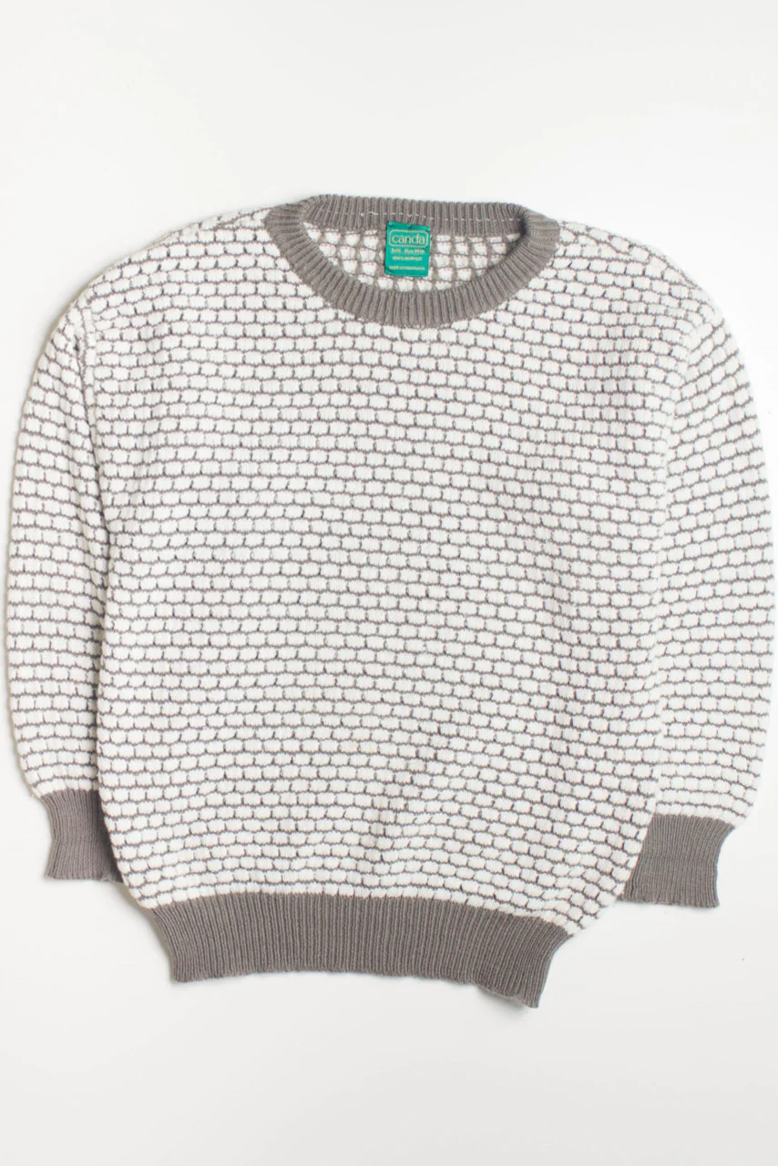 Woven Pattern Canda 80s Sweater - Image 2