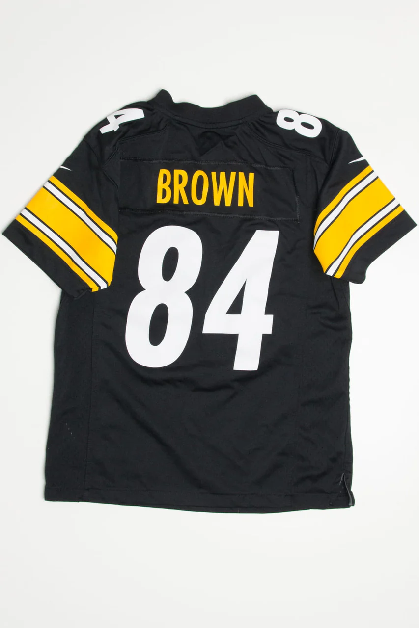 Youth #84 Antonio Brown Pittsburgh Steelers Nike Jersey - Image 2